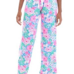 Lilly Pulitzer Floral Pajama Pants in Pink and Blue